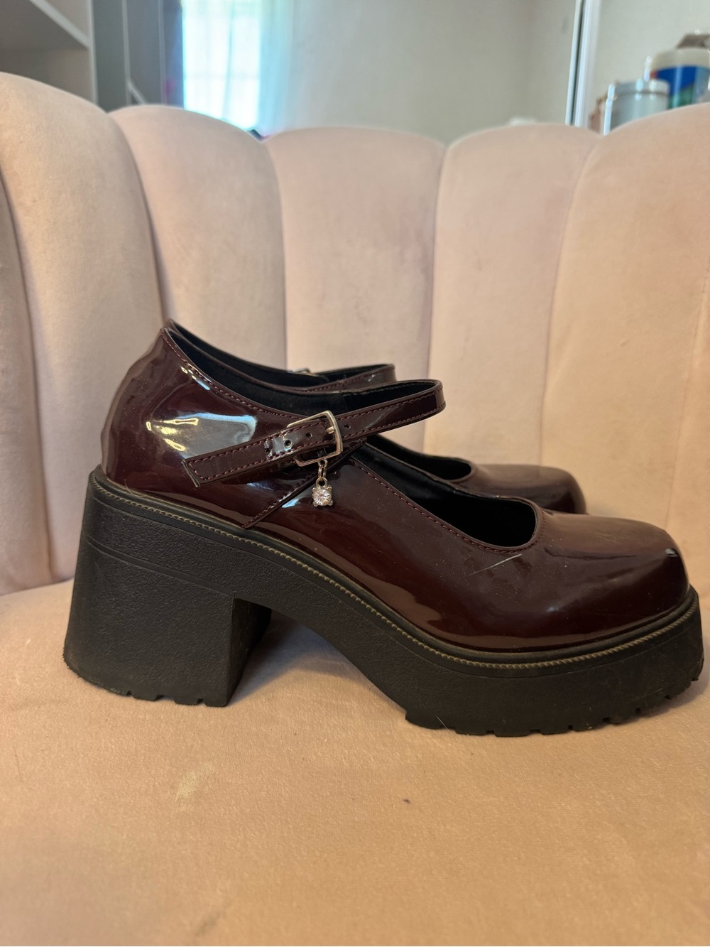 Maroon Mary Janes - Picture 2 of 6